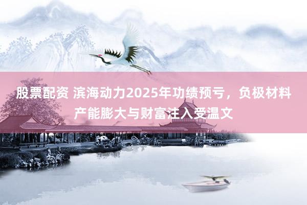 股票配资 滨海动力2025年功绩预亏，负极材料产能膨大与财富注入受温文
